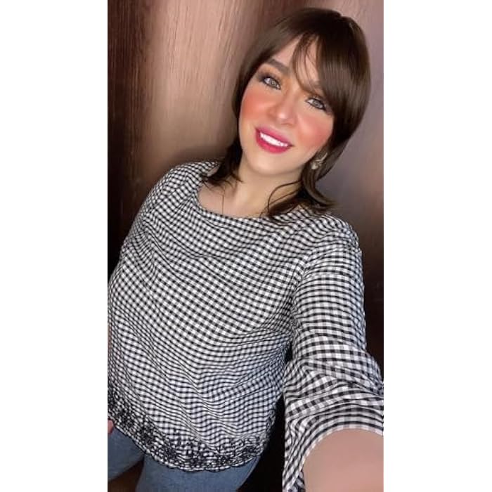 DILLARDS Synthetic Brown Wig with Side Bangs, Medium Length Layered Style, Heat Resistant Fiber, Natural Looking Daily Wear Hair Piece - Image 5